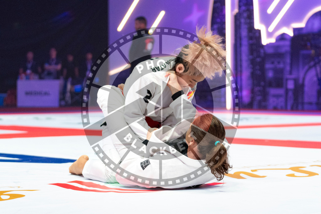 20231109PBB3462 | Fighters compete during the AJP World Professional Championship in the Mubadala Arena in Abu Dhabi, Arab United Emirates, on November 9, 2023.