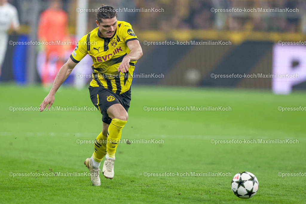 BVB05112401019 | 05.11.2024, Fußball, UEFA Champions League, Borussia Dortmund - SK Sturm Graz, 4. Spieltag, Signal Iduna Park, Saison 2024 2025: Marcel Sabitzer (BVB #20)