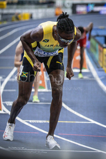 World Athletics Indoor Championships Kujawy Pomorze 26, 21.03.2026 | TORUN, POLAND - MARCH 21:  Navasky ANDERSON (JAM) competes in the men's 800m during the World Athletics Indoor Championships Kujawy Pomorze 26 on day 2 / session 1 at Kujawsko-Pomorska Arena Torun on March 21, 2026 in Torun, Poland. 