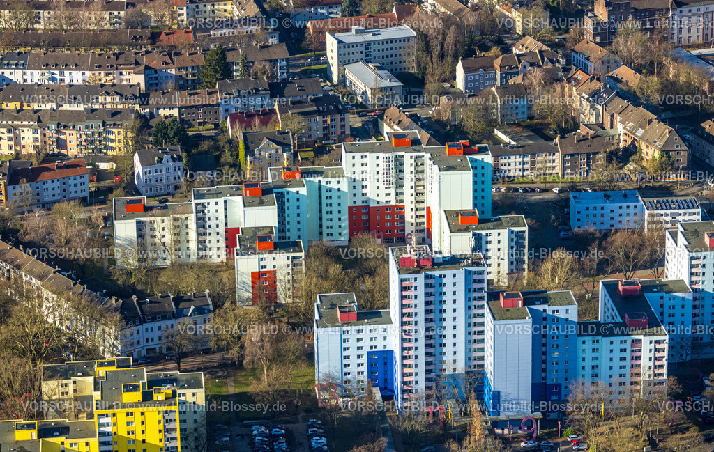 Dortmund240101123 | Luftbild, Clarenberg Wohnkomplex, Hochhaus Siedlung Benninghofer Straße, Hörde, Dortmund, Ruhrgebiet, Nordrhein-Westfalen, Deutschland