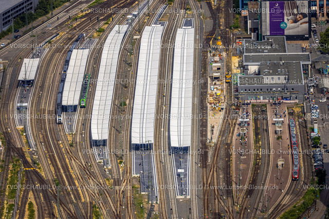 Dortmund230700408 | Luftbild, Dortmund Hauptbahnhof und Bahnsteige, Baustelle, City, Dortmund, Ruhrgebiet, Nordrhein-Westfalen, Deutschland