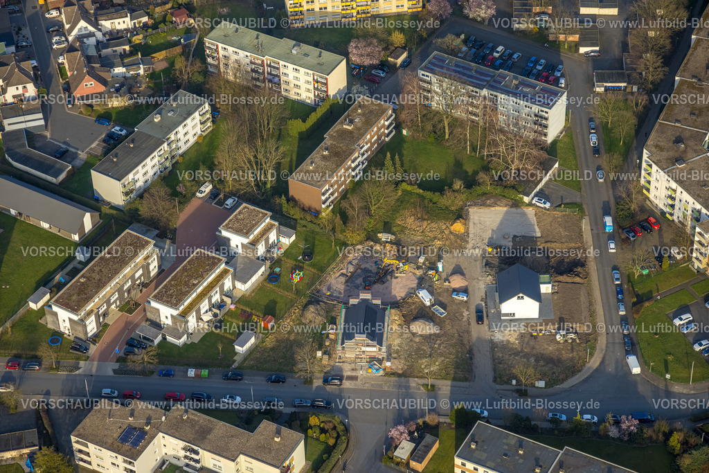 Hamm240305735 | Luftbild, Wohngebiet mit Baustelle, Waldenburger Straße Ecke Königsberger Straße, Stadtbezirk Herringen, Hamm, Ruhrgebiet, Nordrhein-Westfalen, Deutschland