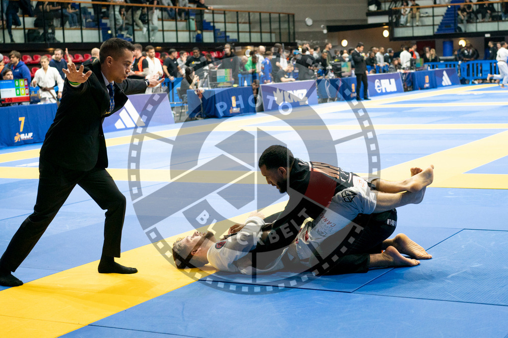 20240124PBB01373 | Fighters compete during the second day of the IBJJF European Championship in Paris, France, on January 24, 2024.