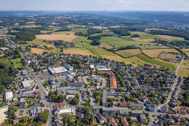 Sprockhoevel220808312 | Luftbild, Rathaus Sprockhövel, City, Haßlinghausen, Sprockhövel, Ruhrgebiet, Nordrhein-Westfalen, Deutschland