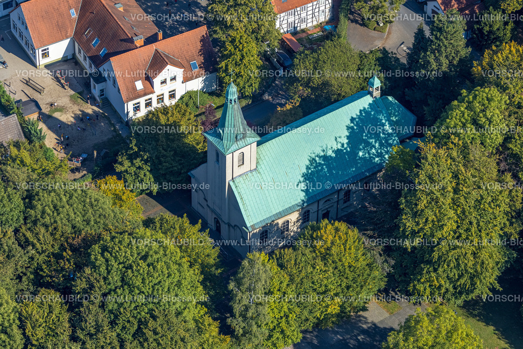 Unna220903009 | Luftbild, Kath. Kirche St. Peter und Paul, Hemmerde, Unna, Ruhrgebiet, Nordrhein-Westfalen, Deutschland