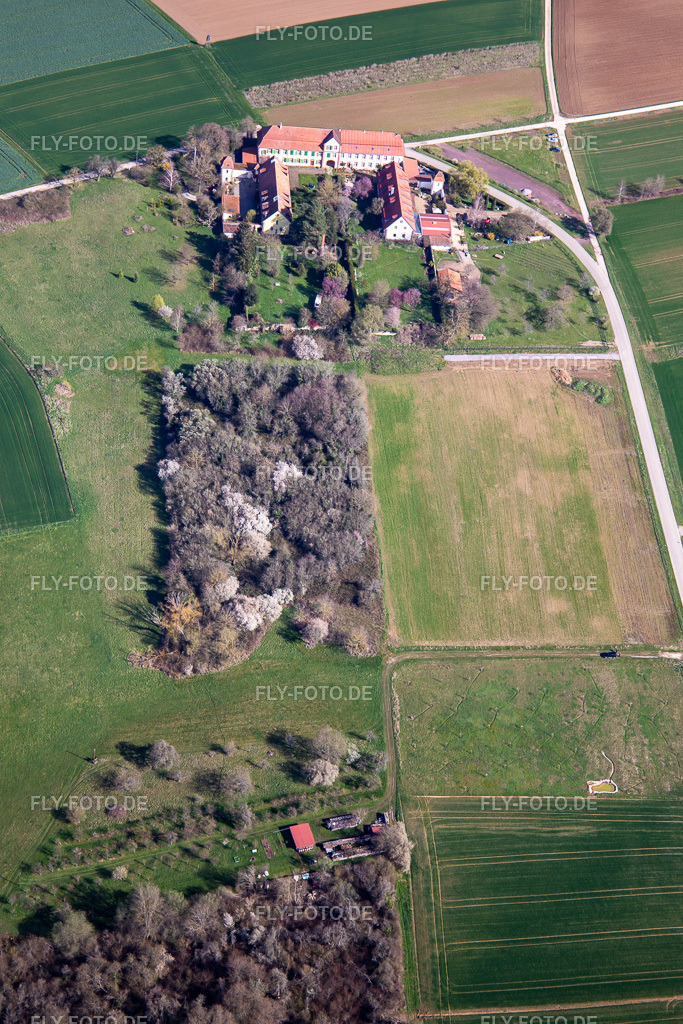 werkstatt für verborgene Talente gemeinnützige GmbH von Süden http://www.haftelhof.org | Luftbild: werkstatt für verborgene Talente gemeinnützige GmbH von Süden http://www.haftelhof.org in Schweighofen im Bundesland Rheinland-Pfalz in Deutschland. Foto: IMG_136148.jpg vom 28.03.2023 durch ©2025 Werner Riehm fly-foto.de/copyright - Realisiert mit Pictrs.com