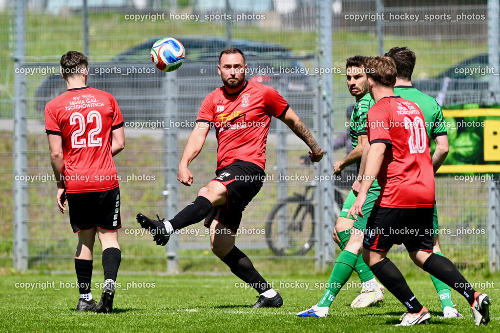 SC Landskron vs. SV Falle Maria Gail | #22 Lukas Novak SV Maria Gail, #23 Klemen Velic SV Maria Gail, #20 Florian Uggowitzer SV Maria Gail, #2 David Gräfischer SC Landskron, SC Landskron vs. SV Falle Maria Gail, SC Landskron vs. SV Falle Maria Gail am 17.05.2026 in Villach (Sportanlage Landskron), Austria, (Photo by Bernd Stefan)
