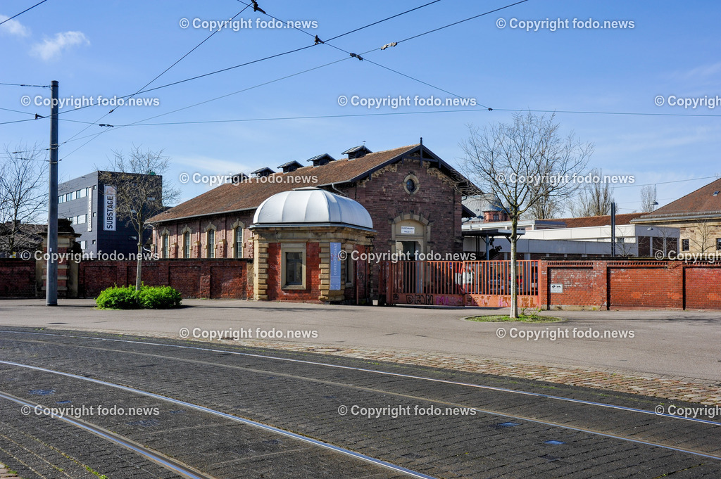Deutschland_ Baden-Wuerttemberg_ Karlsruhe_ 20.02.2025-26 | 20.02.2025, Deutschland, GER, Baden-Wuerttemberg, Karlsruhe im Bild Themenbild, Stadtansichten, Alter SchlachthofDer Alte Schlachthof ist ein Areal in der Karlsruher Oststadt, auf welchem sich bis 2006 der staedtische Schlachthof befand und seitdem ein sogenannter Kreativpark entsteht, bestehend aus Kulturzentren und kuenstlerischen Einrichtungen. Quelle: Wikipedia