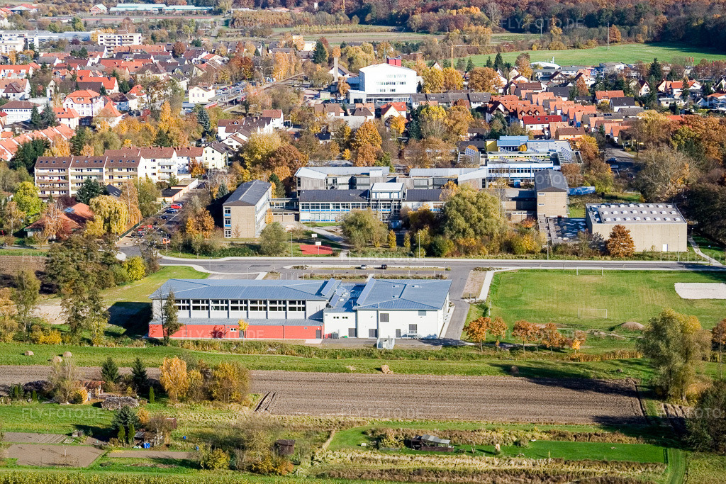 Luftbild: Bienwaldhalle Kandel in Kandel im Bundesland Rheinland-Pfalz in Deutschland. Foto: IMG_8866.jpg vom 05.11.2007 durch Werner Riehm/FLY-FOTO.de