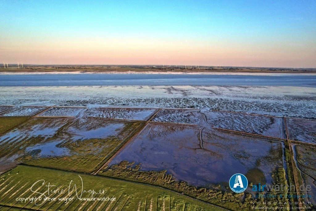 Luftbild Nordstrand, Suederhafen, An de Wehl, Evensbüller Chaussee, Husumer Bucht | Luftbild Nordstrand, Suederhafen, An de Wehl, Evensbüller Chaussee, Husumer Bucht