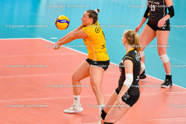 AUT, AVL, Steelvolleys Linz vs VB Niederoesterreich Sokol-Post | 19.04.2022, Sporthauptschule Kleinmuenchen, AUT, AVL,, Steelvolleys Linz  vs VB Niederoesterreich Sokol-Post, im Bild Lisa-Marie Hager (Linz)


// AVL, Austrian Volley League Match between Steelvolleys Linz vs VB Niederoesterreich Sokol-Post in Linz, Austria on 2022/04/19