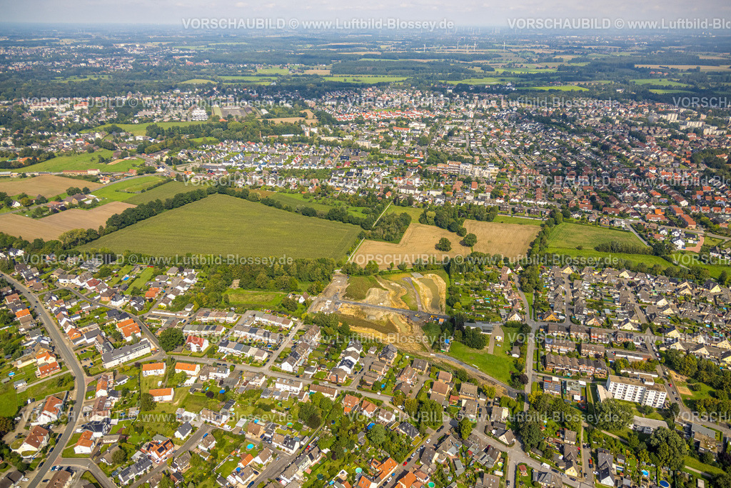Hamm230900388 | Luftbild, Bauarbeiten Lippeverband, Renaturierung Erlenbach zwischen Mennenkamp und Geithe, Uentrop, Hamm, Ruhrgebiet, Nordrhein-Westfalen, Deutschland
