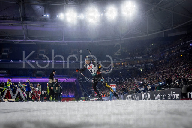 bett1.de WTC Biathlon auf Schalke, 28.12.2025 | Justus Strelow (Team Deutschland 1) bei der World Team Challenge (bett1.de WTC Biathlon auf Schalke) am 28.12.2025 in der Veltins-Arena in Gelsenkirchen (Deutschland). 