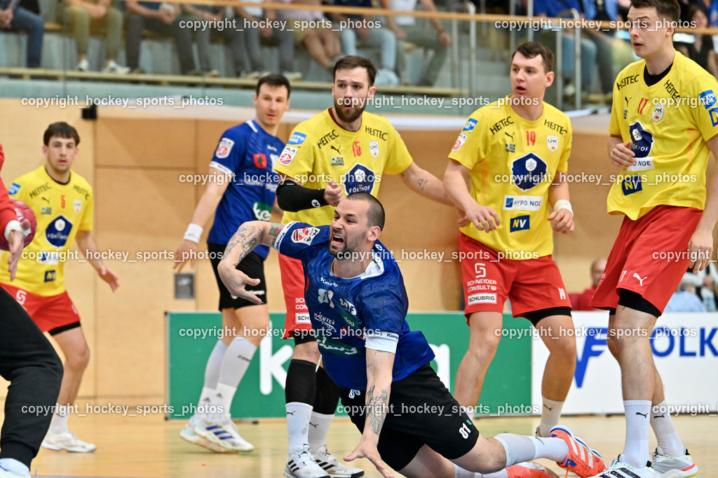SC Ferlach vs. UHK Krems | #81 MILICEVIC Adrian SC Ferlach, #15 HASECIC Kenan UHK KREMS, #19 Knez Domen UHK KREMS, #17 GRANLUND Robin UHK KREMS, SC Ferlach vs. UHK Krems, SC Ferlach vs. UHK Krems am 02.05.2026 in Ferlach (Ballspielhalle Ferlach), Austria, (Photo by Bernd Stefan)