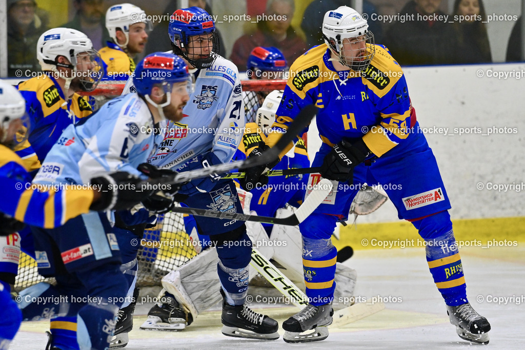 EHC Althofen vs. ESC Steindorf 6.3.2024 | #58 Goritschnig Martin EHC Althofen, #21 Steiner Moritz ESC Steindorf, EHC Althofen vs. ESC Steindorf 6.3.2024, EHC Althofen vs. ESC Steindorf am 06.03.2024 in Althofen (Stadthalle Althofen ), Austria, (Photo by Bernd Stefan)