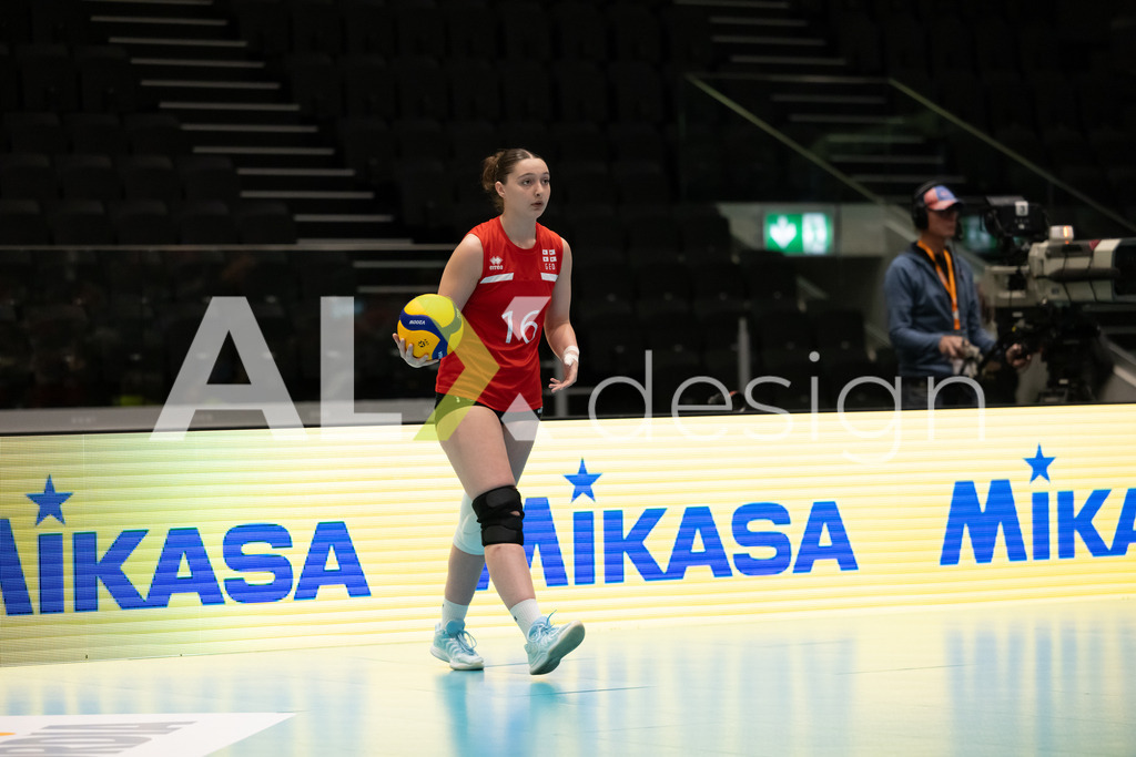 Georgia v Switzerland - CEV European League Women | KRIENS, SWITZERLAND - JUNE 12: ANA JANKHOTELI of Georgia during the CEV European League match between Georgia and Switzerland at Pilatus Arena on June 12, 2026 in Kriens, Switzerland. - Realisiert mit Pictrs.com