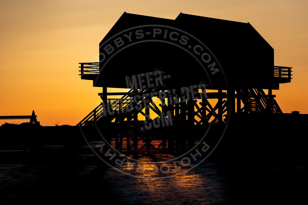 Silhouette Pfahlbau | Pfahlbau St. Peter-Ording