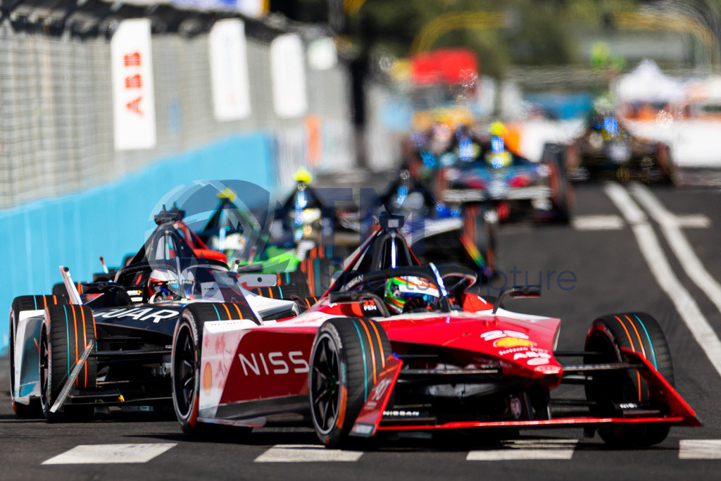 Trainproduction-20230715-0025 | ROME, ITALY,15.Jul.23 - MOTORSPORTS, FORMULA E - Hankook Rome E-Prix, Circuito Cittadino dell-EUR. Image shows Sacha Fenestraz (FRA / Nissan) and Mitch Evans (NZL / Jaguar).   Photo: Trainproduction / Matthias Trinkl