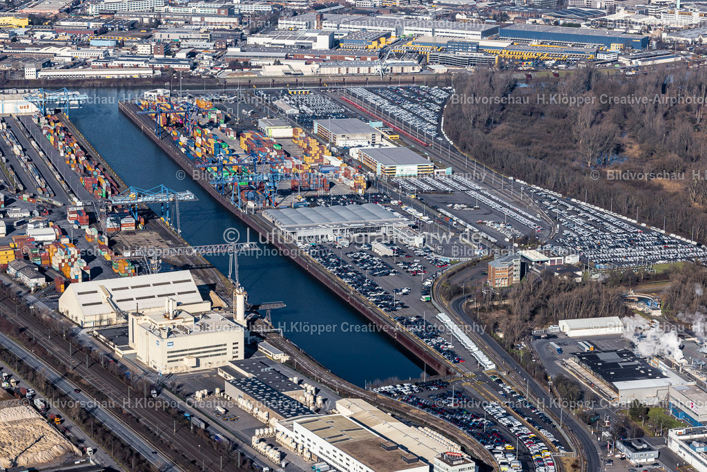 Luftbilder Neuss -6700 | Luftaufnahme Containerterminal im Containerhafen des Binnenhafen in Neuss - Realisiert mit Pictrs.com