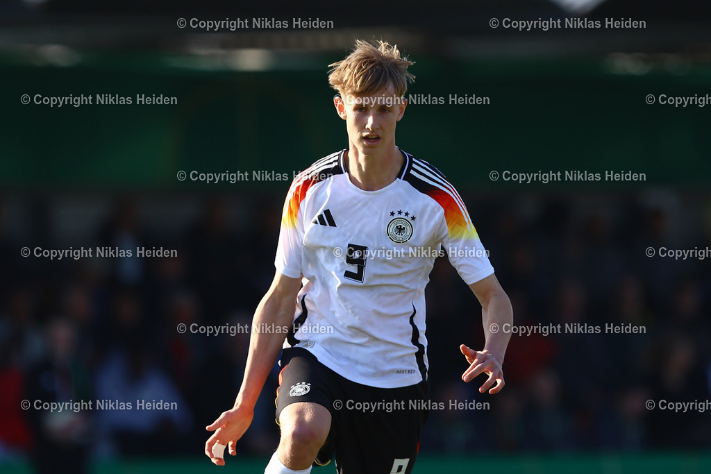NH_DeutschlandU19_FinnlandU19_UEFAQualifikationsturnier_22032025 | #9 Max Moerstedt (Deutschland U19)Fußball I Junioren I UEFA-U19-Europameisterschaft I Saison 2024-2025 I Qualifikationsturnier I Deustchland U19 - Finnland U19 I 22.03.2025 I GWG-Stadion Flutmulde
