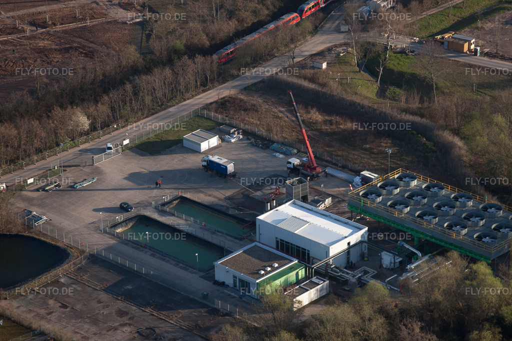 Luftbild: Geothermieanlage in Landau in der Pfalz im Bundesland Rheinland-Pfalz in Deutschland.Foto: IMG_63191.jpg vom 20.03.2014 durch Werner Riehm/FLY-FOTO.deAuflösung des Originals: 4752 x 3168 px