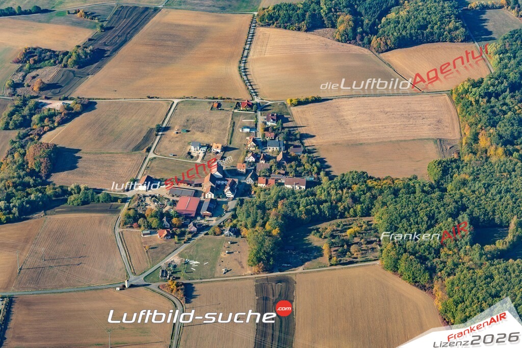Die Luftbildaufnahme Schirnaidel - Eggolsheim wurde 2018 mittels Flugzeug (keine Drohne) erstellt. Perfekte Schärfe und Druck- Auflösung- Garantiert!
