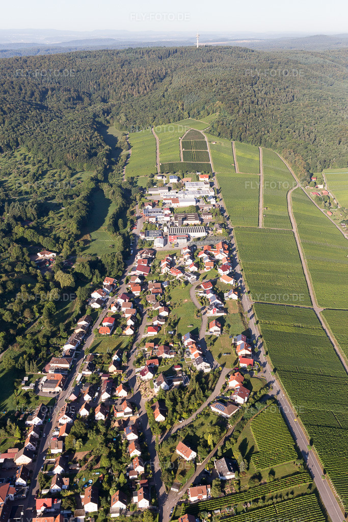 Luftbild: Ortsteil Frauenzimmern in Cleebronn im Bundesland Baden-Württemberg in Deutschland. Foto: IMG_093848.jpg vom 23.08.2016 durch Werner Riehm/FLY-FOTO.de