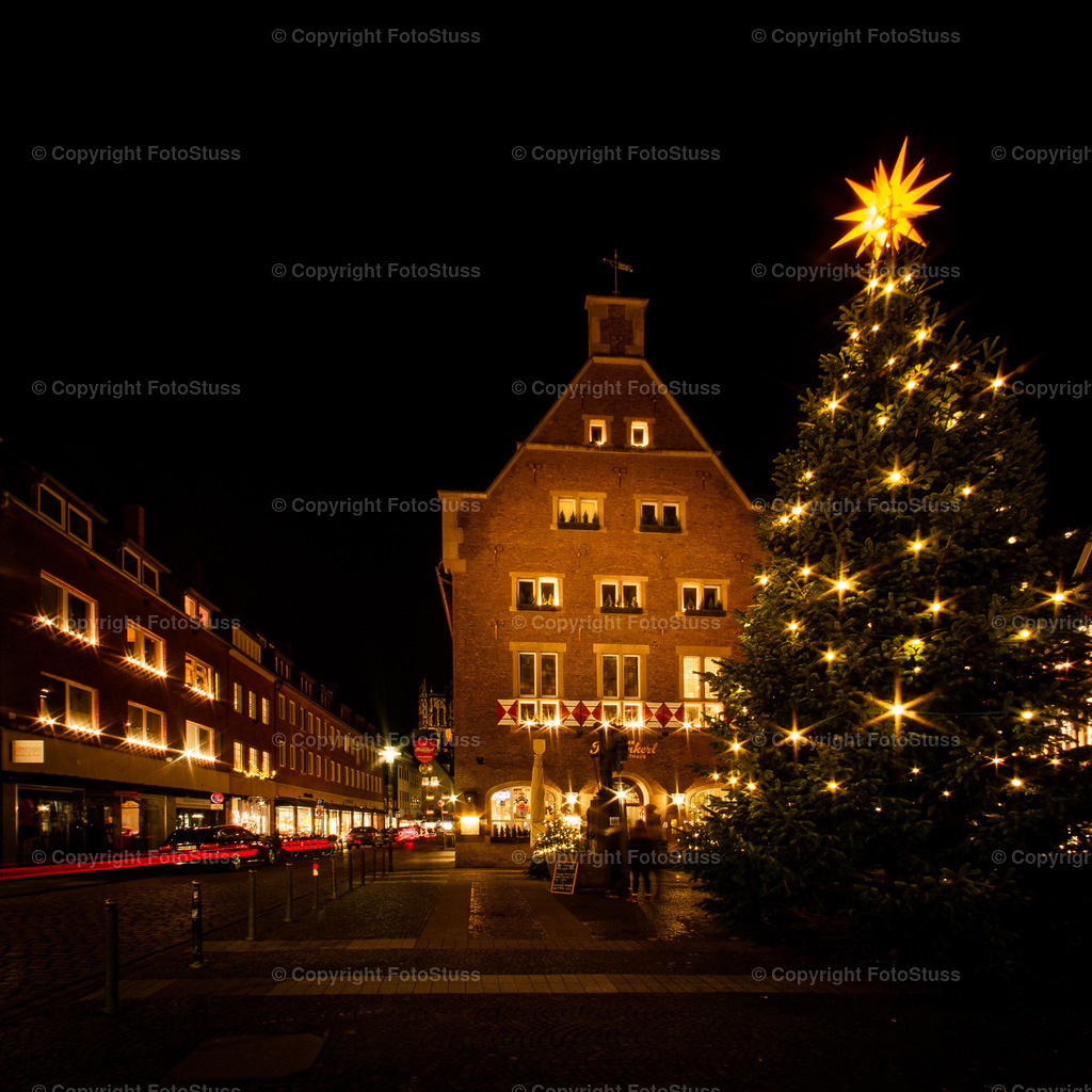 Weihnachtsbaum in Münster Westfalen | Großer Weihnachtsbaum in der Altstadt von Münster. - Realisiert mit Pictrs.com