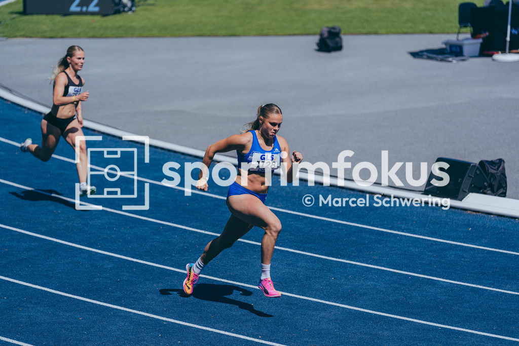 DM U23 U18 Bochum 2026 | Annabell Sauer (TSV SCHOTT Mainz), Startnummer 1128, 400 Meter Hürden, Deutsche Meisterschaften der U18 &amp; U23 2026, Lohrheidestadion Bochum-Wattenscheid, 04.07.2026 Foto: Marcel Schwering / sportimfokus - Realisiert mit Pictrs.com
