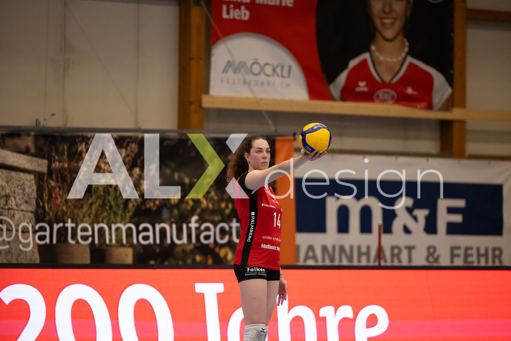 Volleyball I Frauen I Saison 2025-2026 I Volleyball NLA | Women I 1/2 Finals I  VC Kanti Schaffhausen - Sm'Aesch Pfeffingen I 18.03.2026 | 14 Josipa Marković (HR) (VC Kanti Schaffhausen) – Aussen - Realisiert mit Pictrs.com