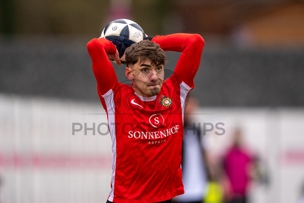 SG Sonnenhof Grossaspach vs. FC 08 Homburg, Fussball, Regionalliga Suedwest, 26. Spieltag, 28.03.2026 | Elias Rahn (SG Sonnenhof Grossaspach, #08),SG Sonnenhof Grossaspach vs. FC 08 Homburg, Fussball, Regionalliga Suedwest, 26. Spieltag, 28.03.2026
