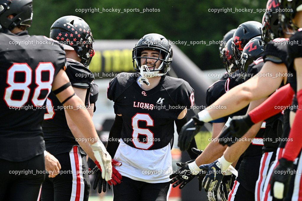 Carinthian Lions vs. Cineplexx Blue Devils | #6 Lembo Damiano Carinthian Lion, Carinthian Lions vs. Cineplexx Blue Devils, Carinthian Lions vs. Cineplexx Blue Devils am 09.06.2025 in Klagenfurt (ASV Sportplatz), Austria, (Photo by Bernd Stefan)