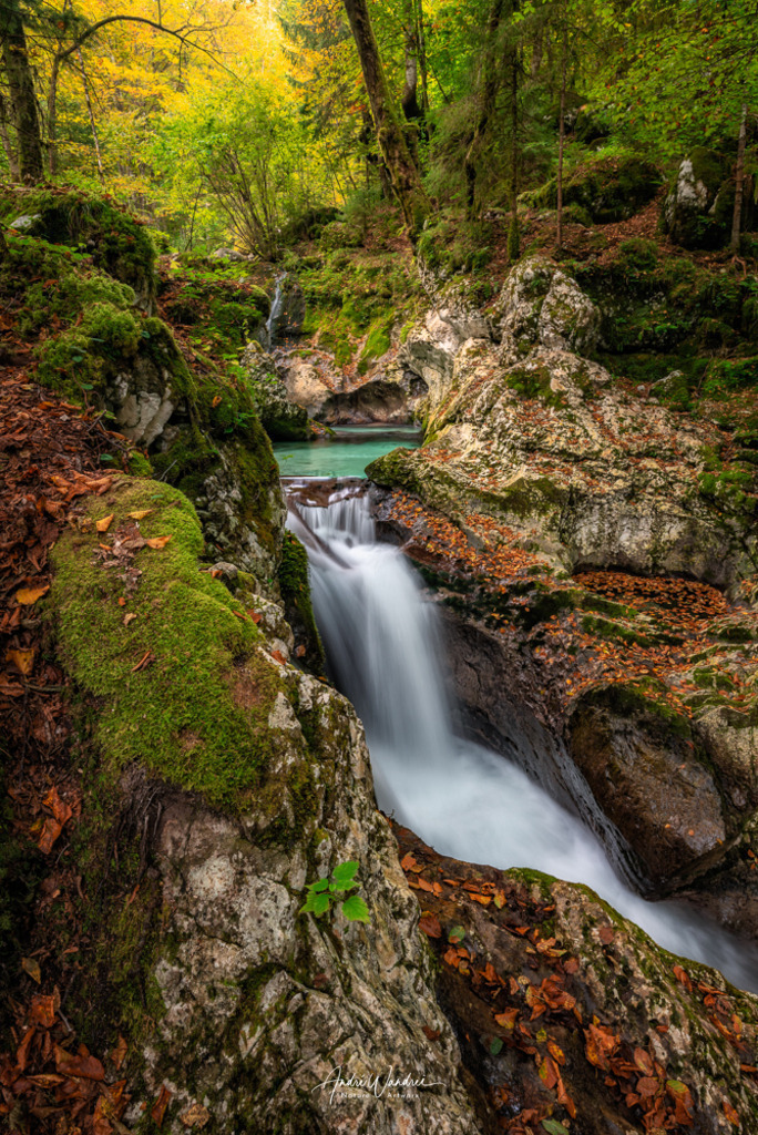 Wasserfall im Herbstwald | Andre Wandrei - Nature Artworx - Realisiert mit Pictrs.com