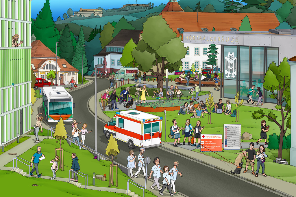 UKS-Homburg-Wimmelbild-Schanz | Schanz & Partner - Realisiert mit Pictrs.com