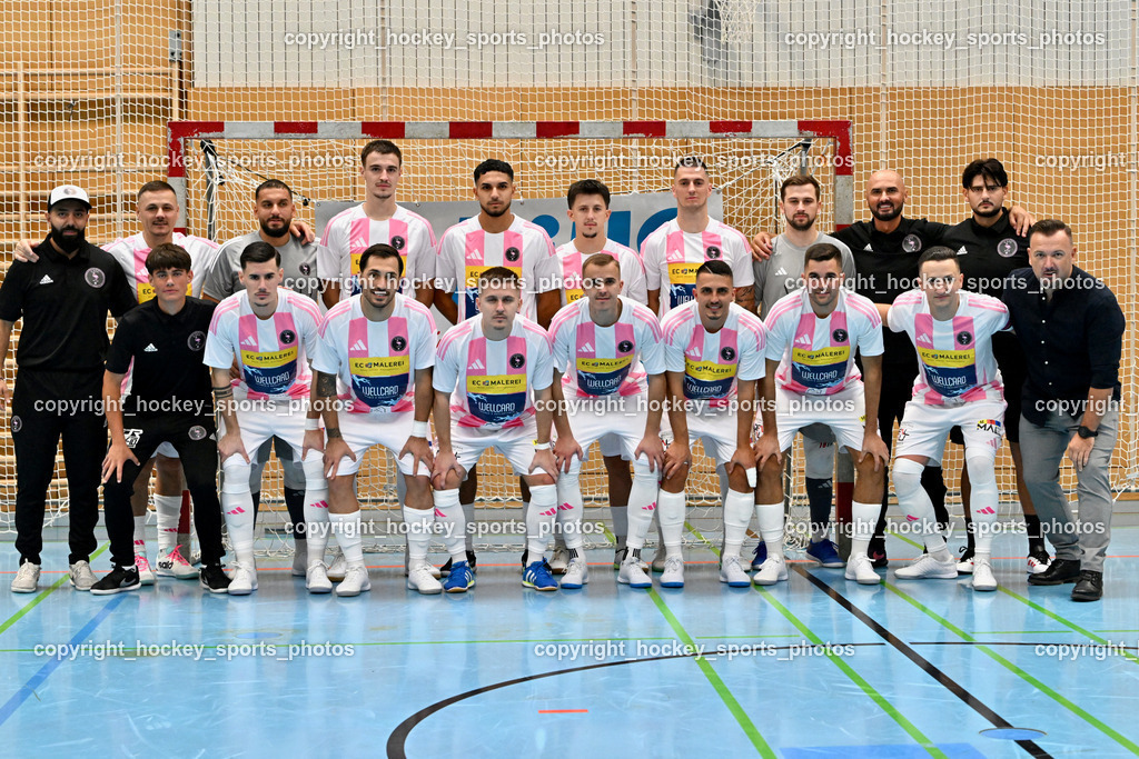 Carinthia Flamengo Futsal Club vs. FC Ljuti Krajisnici | Carinthia Flamengo Mannschaftsfoto, Carinthia Flamengo Futsal Club vs. FC Ljuti Krajisnici, Carinthia Flamengo Fusal Club vs. FC Ljuti Krajisnici am 12.10.2025 in Klagenfurt (Ballspielhalle Viktring), Austria, (Photo by Bernd Stefan)
