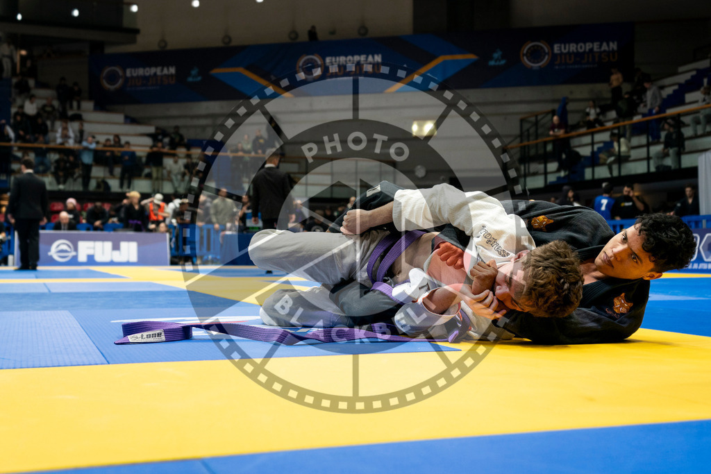 20240123PBB00393 | Fighters compete during the second day of the IBJJF European Championship in Paris, France, on January 23, 2024.