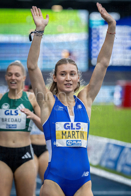 Deutsche Leichtathletik-Meisterschaften; Bochum-Wattenscheid, 26.07.2026 | Deutsche Meisterin über 400m: Johanna Martin (1. LAV Rostock); Deutsche Leichtathletik-Meisterschaften am 26.07.2026 im Lorheide-Stadion, Bochum-Wattenscheid (Nordrhein-Westfalen).