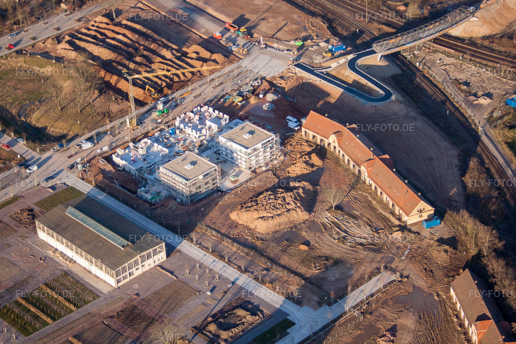 Luftbild: Landesgartenschau Gelände in Landau in der Pfalz im Bundesland Rheinland-Pfalz in Deutschland. Foto: IMG_62441.jpg vom 24.02.2014 durch Werner Riehm/FLY-FOTO.de