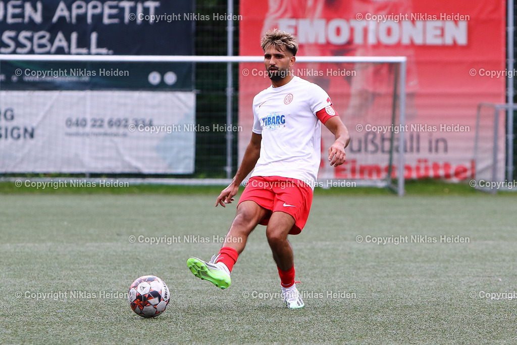 NH_EimsbüttelerTV_FCEintrachtNorderstedtU23_Testspiel_13072024 | #6 Bamo Karim Mohamed (Eimsbütteler TV)Fußball I Herren I Testspiel I Saison 2024-2025 I Eimsbütteler TV - FC Eintracht Norderstedt U23 I 13.07.2024 I Sportzentrum Hoheluft