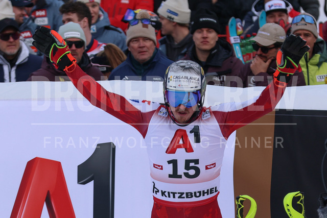 Audi FIS Ski World Cup: Men’s Slalom – Hahnenkamm Race, Kitzbuehel | Kitzbuehel, Austria, 25.Jan.26 - Alpine Skiing - FIS World Cup, Hahnenkamm Race, Slalom, men. The image shows FELLER Manuel (AUT, Atomic).