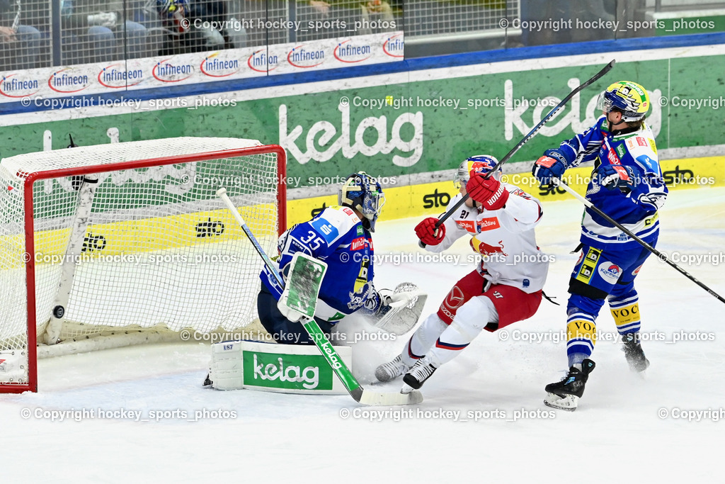 EC IDM Wärmepumpen VSV vs. EC Red Bull VSV | #35 Joe Cannata EC VSV, #21 Troy Wayne Bourke EC Red Bull Salzburg, #77 Philipp Lindner EC VSV, EC IDM Wärmepumpen VSV vs. EC Red Bull VSV, EC IDM Wärmepumpen VSV vs. EC Red Bull Salzburg am 16.01.2026 in Villach (Stadthalle Villach), Austria, (Photo by Bernd Stefan)