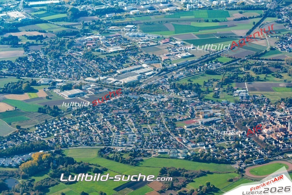 aktuelles Luftbild von Badgoegging Neustadt-donau - Luftaufnahme wurde 2018 von https://frankenair.de mittels Flugzeug (keine Drohne) erstellt.