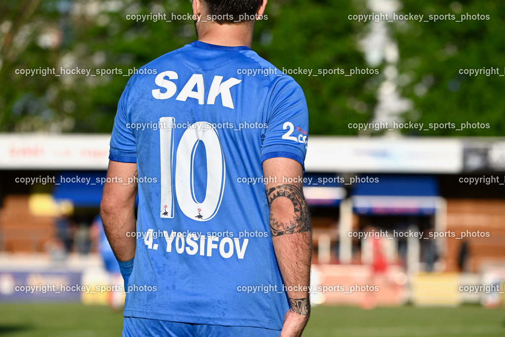 SAK vs. SC ST. Veit | #10 Yosifov Svetlozar Angelov SAK, Tatoo, SAK vs. SC ST. Veit, SAK vs. SC ST. Veit am 30.04.2025 in Klagenfurt (Sportpark Welzenegg), Austria, (Photo by Bernd Stefan)