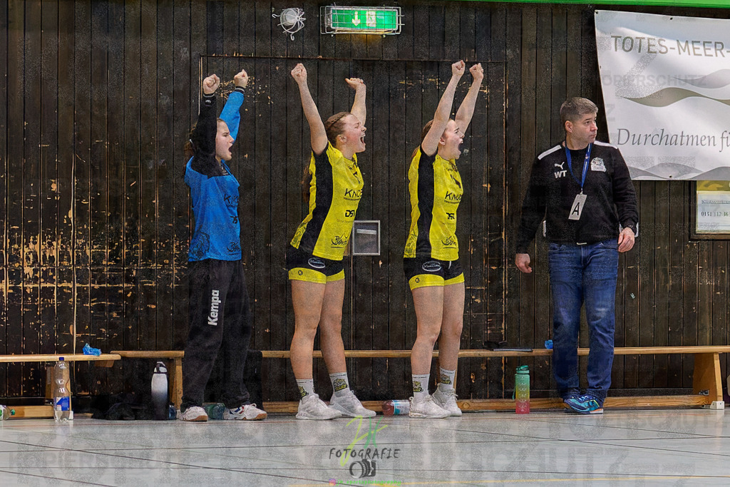 Hessenmeisterschaft wJC - Finale; HSG Kleenheim - HSG Weiterstadt/ Braunsh.Worf. | Hessenmeisterschaft wJC - Finale; HSG Kleenheim - HSG Weiterstadt/ Braunsh.Worf. am 22.03.2025 in Biedenkopf (Sporthalle Lahntalschule)Photo © 2025 - Jörg Heinrich - Realisiert mit Pictrs.com