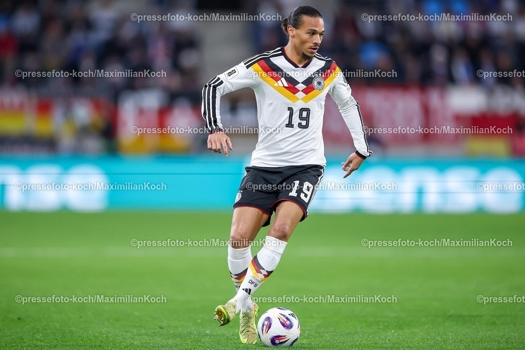 DFB14112501056 | 14.11.2025, Fußball, Länderspiel, WM-Qualifikation Europa, Deutschland - Luxemburg, Stade de Luxembourg (Croix de Gasperich, Luxemburg), 9. Spieltag, Saison 2025 2026: Leroy Sane (GER #19)  Regulations prohibit any use of photographs as image sequences and or quasi-video.