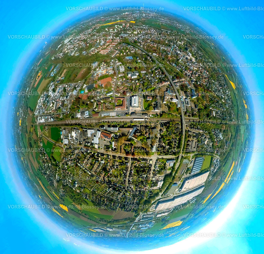 Kamen230490812BahnhofKamen | Luftbild, Kamen Bahnhof, Polizeiwache Kamen, Erdkugel, Fisheye Aufnahme, Fischaugen Aufnahme, 360 Grad Aufnahme, , Kamen, Ruhrgebiet, Nordrhein-Westfalen, Deutschland