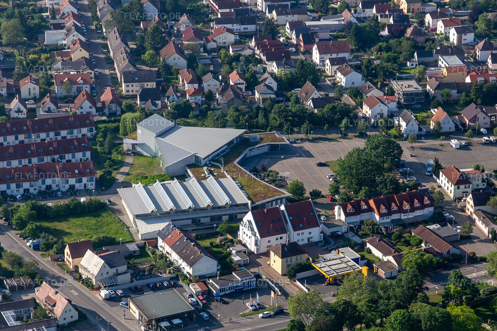 Luftbild: Palatinum Veranstaltungszentrum in Mutterstadt im Bundesland Rheinland-Pfalz in Deutschland. Foto: IMG_114206.jpg vom 26.05.2019 durch Werner Riehm/FLY-FOTO.de
