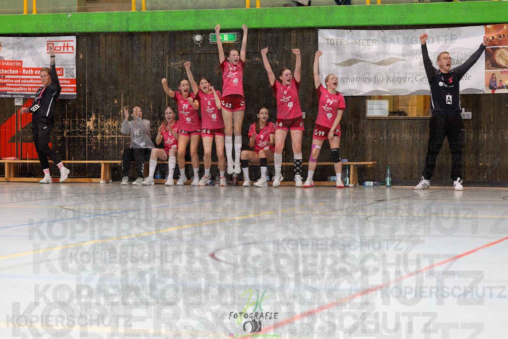 Hessenmeisterschaft wJC - Spiel um Platz 3; TuS Kriftel - SG Schenklengsfeld | Hessenmeisterschaft wJC - Spiel um Platz 3; TuS Kriftel - SG Schenklengsfeld am 22.03.2025 in Biedenkopf (Sporthalle Lahntalschule)Photo © 2025 - Jörg Heinrich - Realisiert mit Pictrs.com