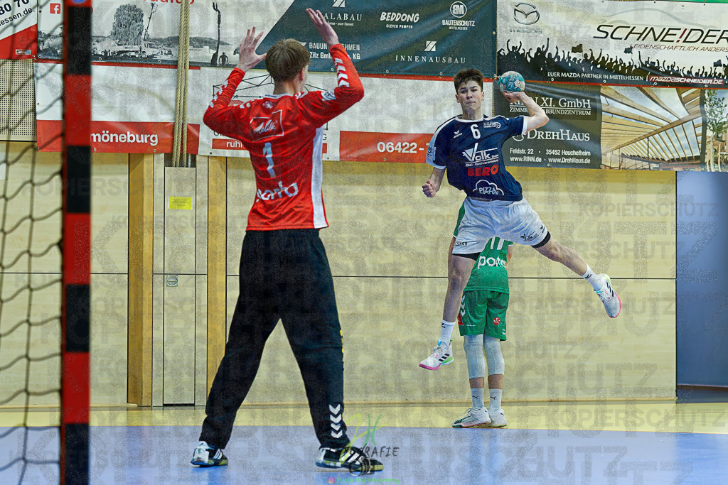 mJB Pokalrunde dt. Meisterschaft, TV Hüttenberg - TSV GWD Minden | mJB Pokalrunde dt. Meisterschaft, TV Hüttenberg - TSV GWD Minden am 15.03.2025 in Münchholzhausen (Sporthalle Münchholzhausen)Photo © 2025 - Jörg Heinrich - Realisiert mit Pictrs.com