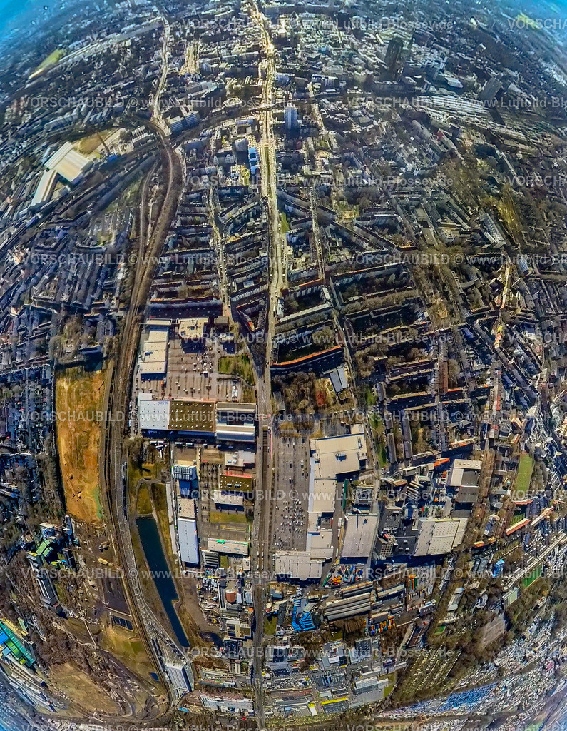 Dortmund240190142Bornstrasse | Luftbild, Wohnhäuser und Geschäftshäuser an der Bornstraße, Nordmarkt-Ost Gewerbegebiet, Erdkugel, Fisheye Aufnahme, Fischaugen Aufnahme, 360 Grad Aufnahme, tiny world, little planet, fisheye Bild, Nordmarkt, Dortmund, Ruhrgebiet, Nordrhein-Westfalen, Deutschland